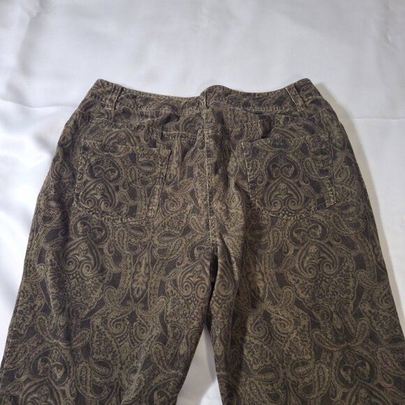Jeanne Pierre Vintage Y2K Boho Hippie Festival Flared Paisley Corduroy Velvet - Picture 12 of 15
